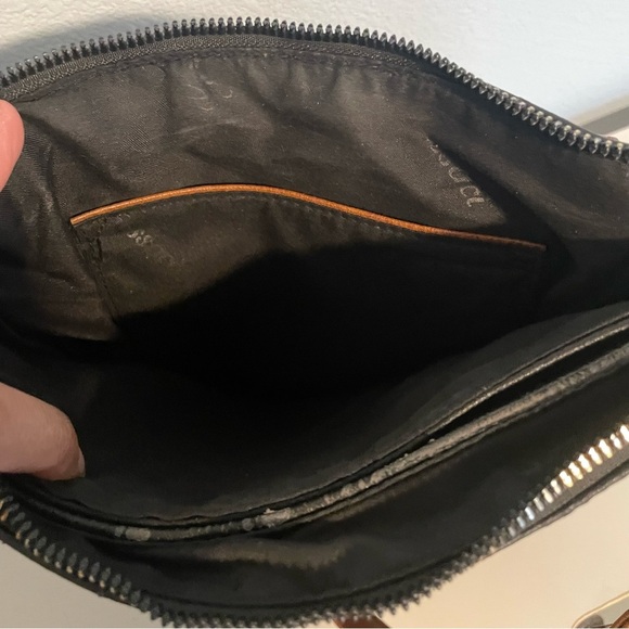 Gussaci Italy Crossbody Handbag Women Black/BrownFaux Leather Lined Purse - Picture 5 of 8